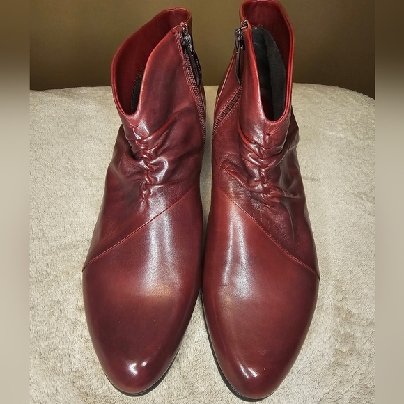 Regarde Le Ciel Red brown leather comfort booties Size 9/9.5 - Picture 3 of 10